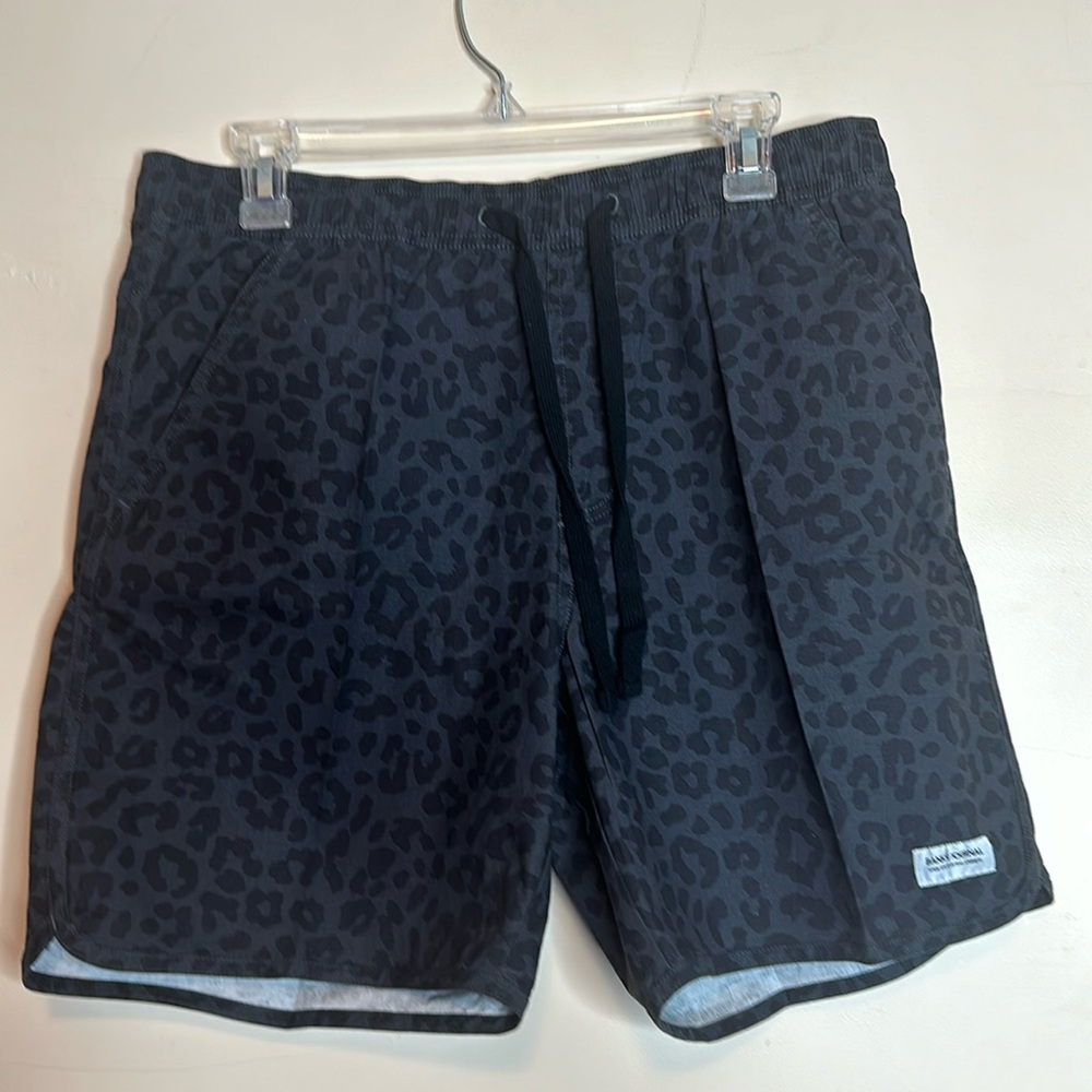 Banks Journal Men Board Shorts Black Animal print